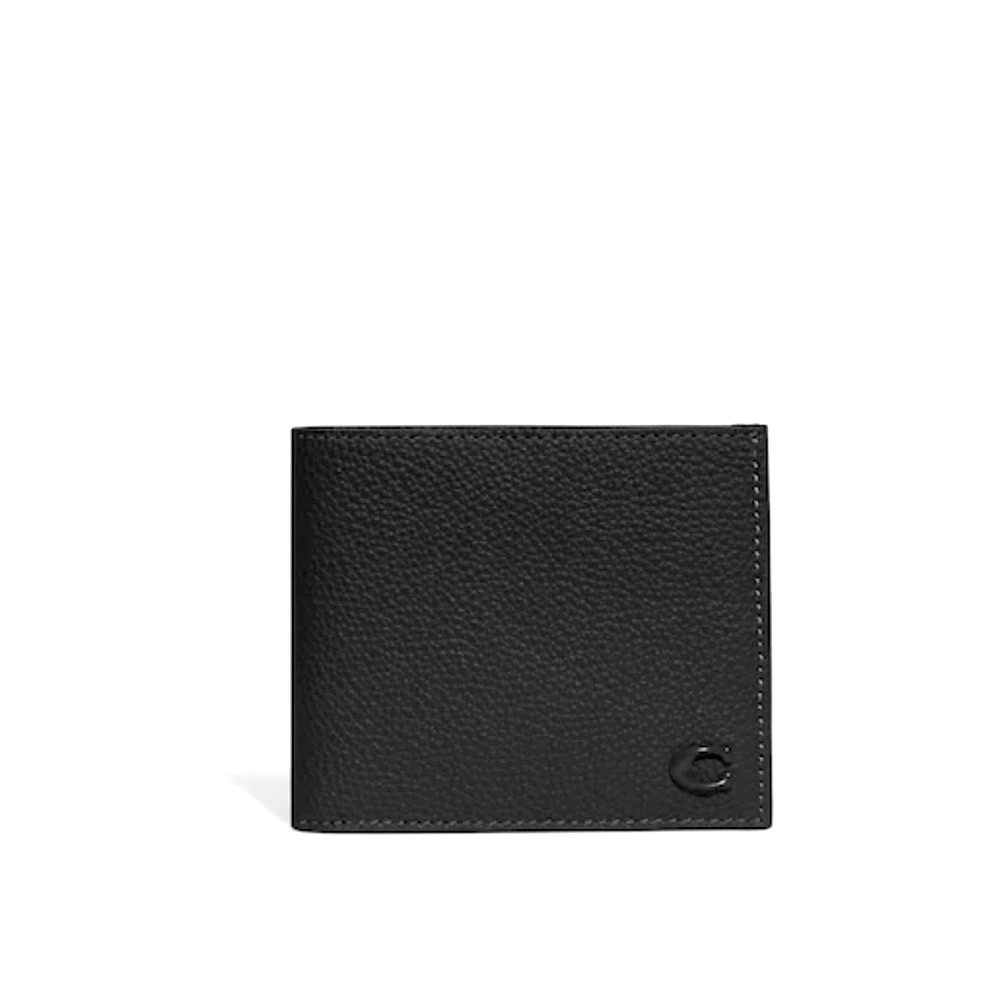 Coach Double Billfold Wallet Black